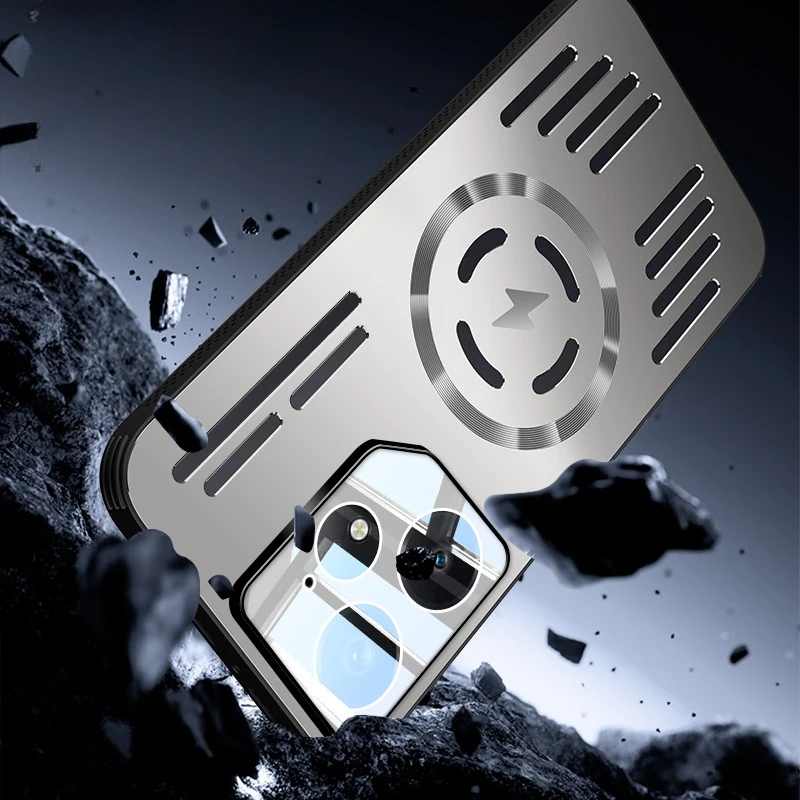 Magnetic Shockproof Aluminum Heat Dissipation Phone Case