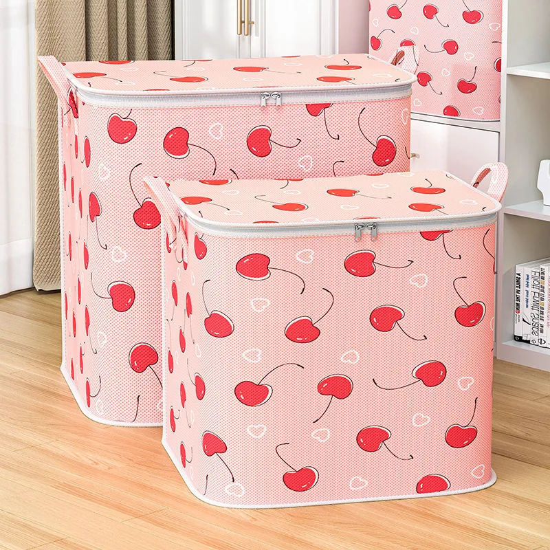 Large Capacity Storage Bag for Bedroom Foldable Clothes Organizer Bags with Zipper Closet Bedding Quilt Dustproof Storage Bag 2