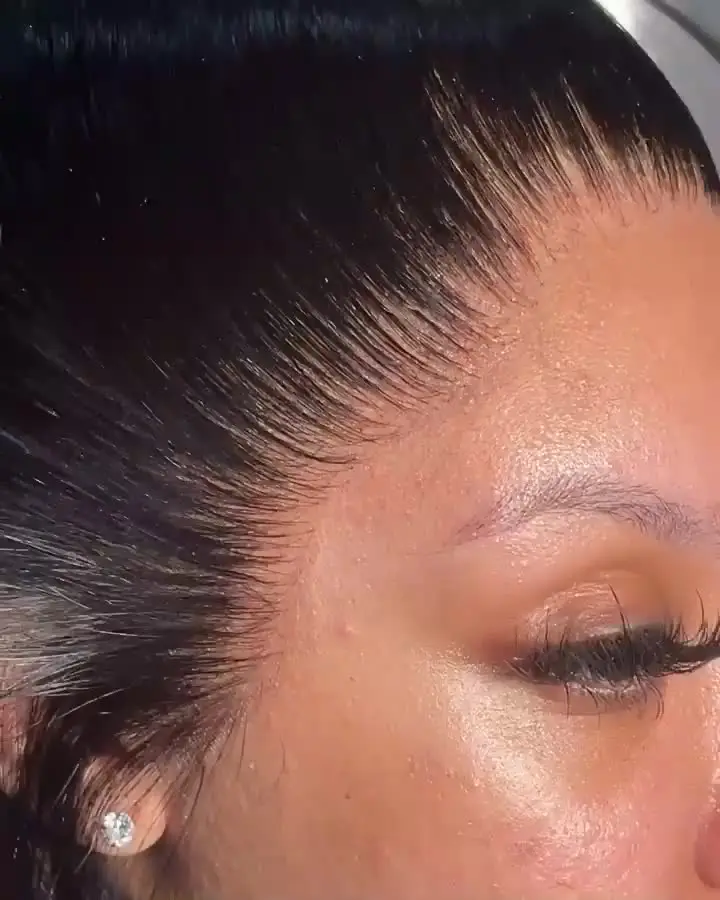 Echthaar-Perücke Mit 13x6 HD Spitzenfront – 220% Dichte, 50,8 Cm, Klebefrei, Mit Babyhaar, Natürliches Schwarz