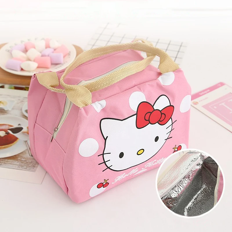 

Sanrio Hello Kitty Insulation Bags Fashion Oxford Cloth Lunch Bags for Women Waterproof Outdoor Thermal Handbag Picnic Bag
