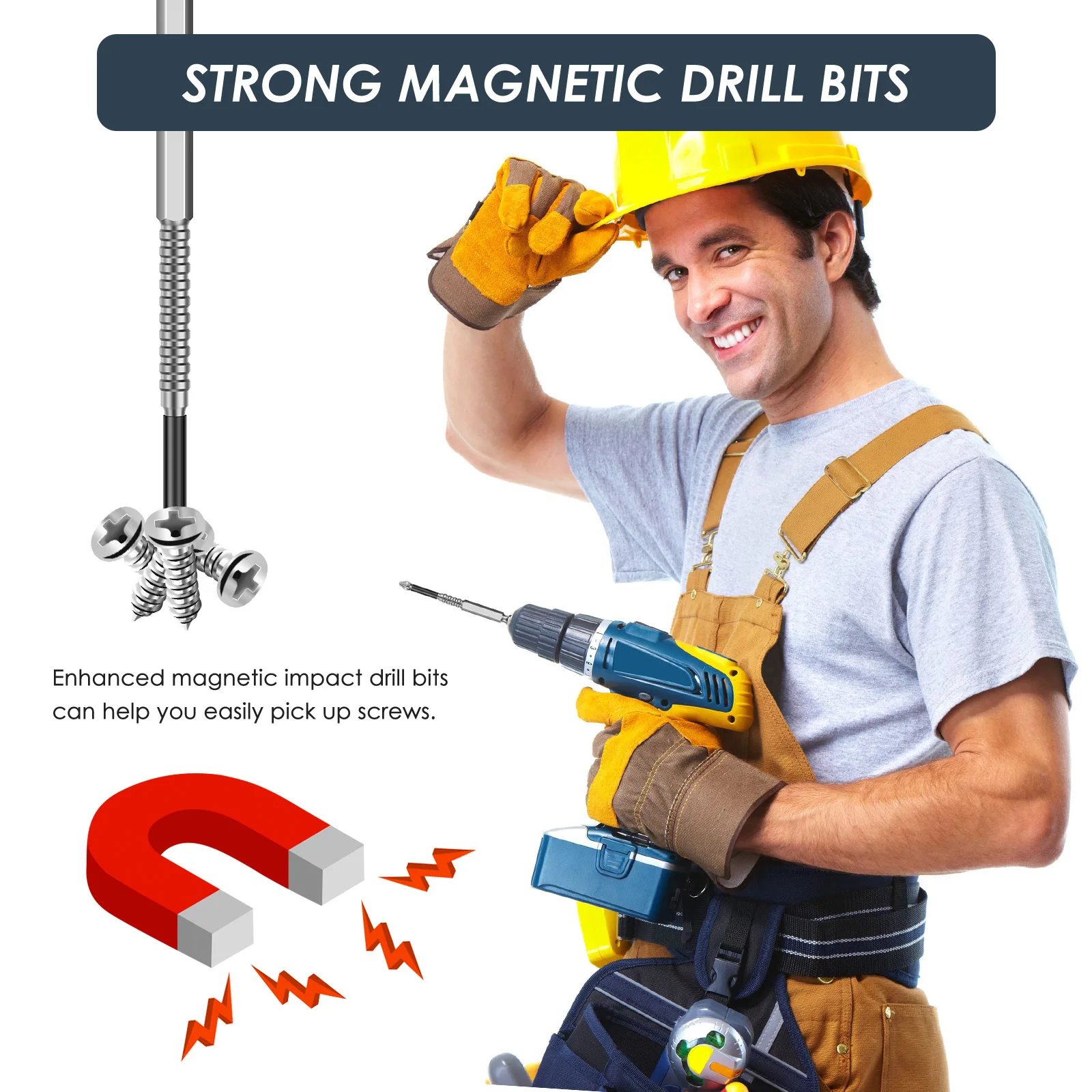 Carbon Steel Magnetic Drill Bit Set for Electric Drill