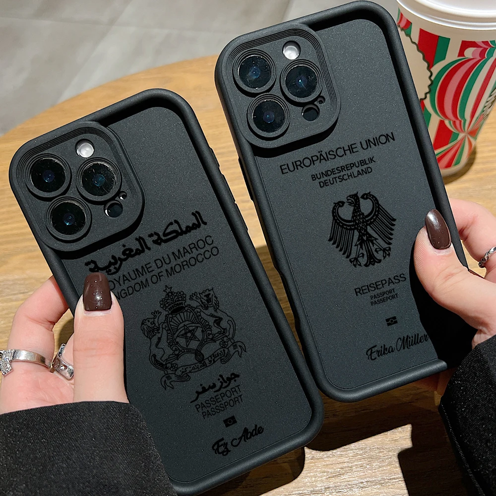 Morocco UK USA Passport Design Phone Case Cover