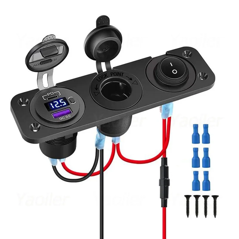 Multipresa Usb Per Auto Interruttore A Bilanciere 12V 24V 8 Gear Car Boat Impermeabile Interruttore A Bilanciere A Led S 356215 - Foto 13