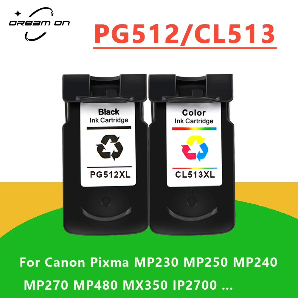 

PG512 CL513 сменный чернильный картридж для Canon PG512, чернильный картридж CL513 для Canon Pixma MP240 MP250 MP252 MP260 MP270 MP2720