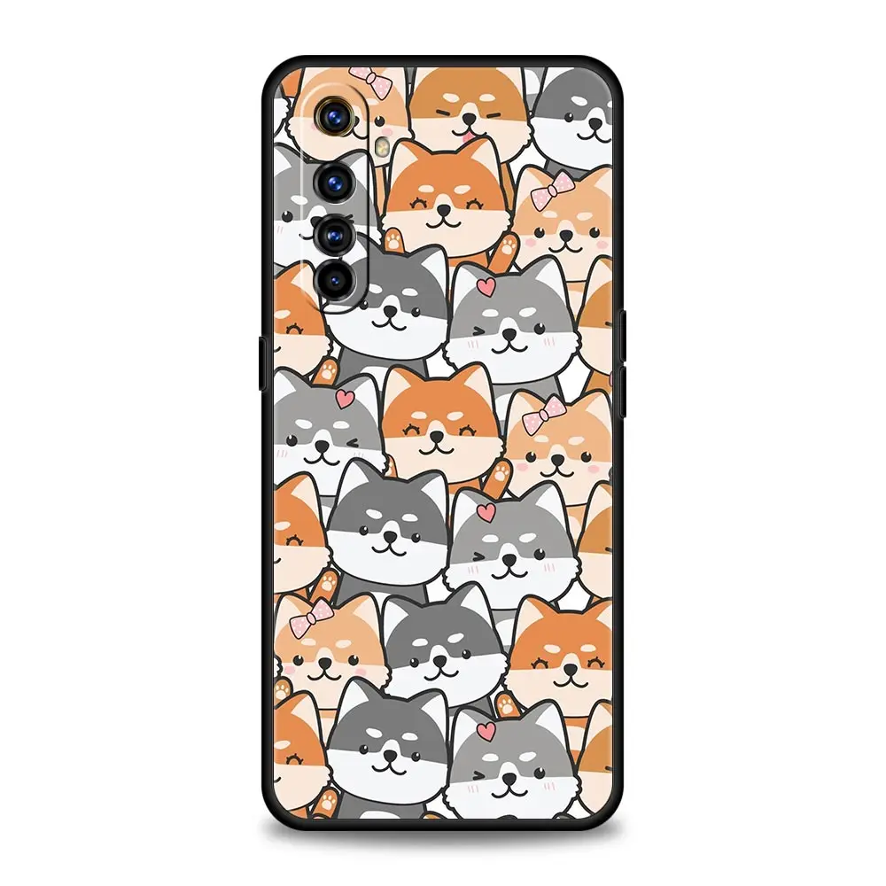 Shiba Inu Dog Design Soft Black Phone Case