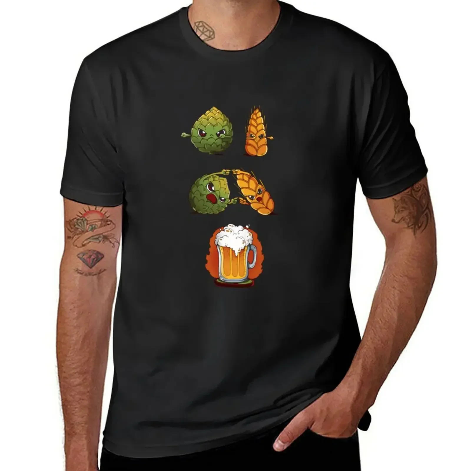 

BEER FUSION T-Shirt quick drying anime mens cotton t shirts