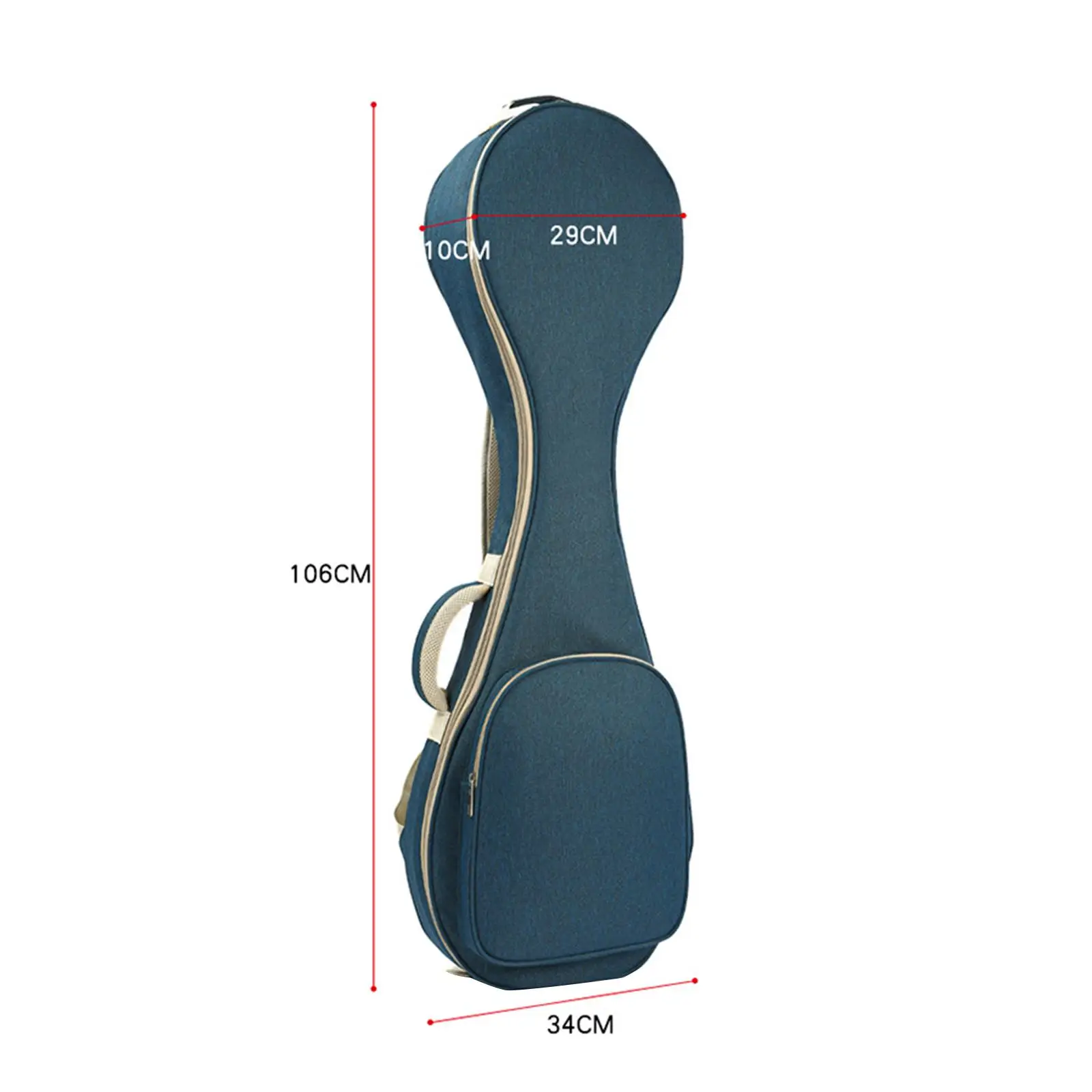 Chinese Lute Instrument Bag Shockproof Thick Oxford Cloth Pipa Carrying Case