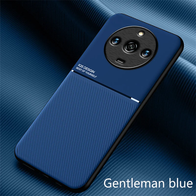 Luxury Magnetic Leather Phone Case with Soft Bumper Back Cover