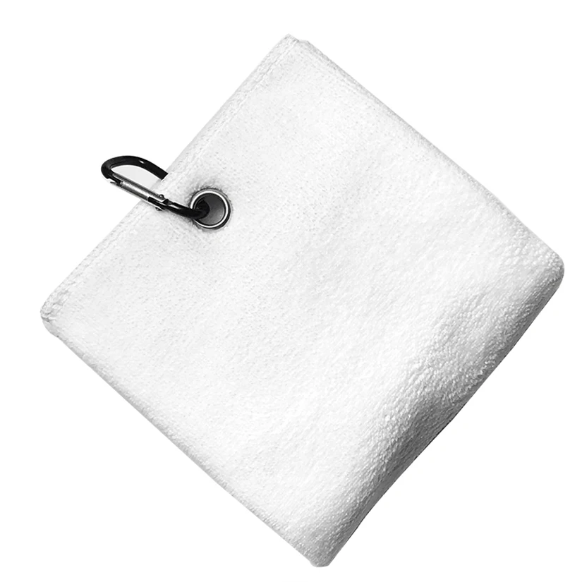 Premium Microfiber Golf Towel with Hook and Loop Fastener - Soft & Convenient Cleaning Accessory in Multiple Colors