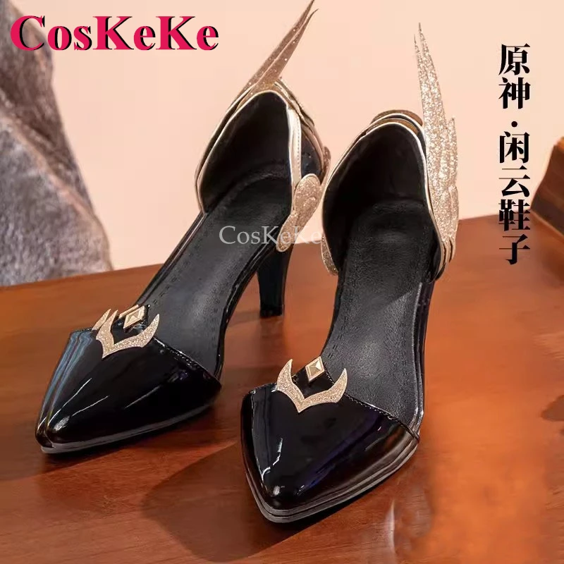 

CosKeKe Xianyun/Ganyu/Shenhe Shoes Cosplay Game Genshin Impact Fashion Universal High Heel Daily Wear Role Play Accessories