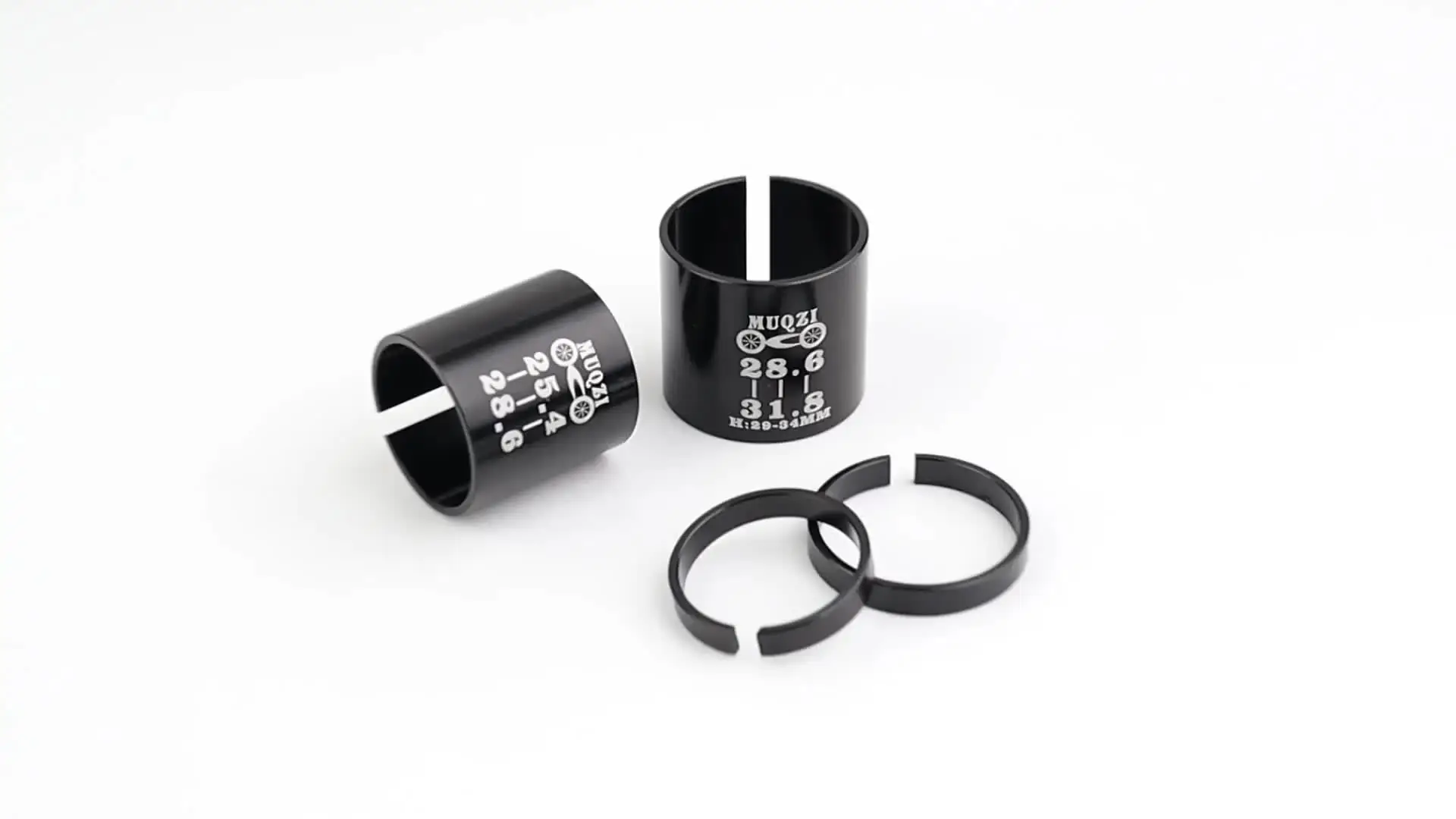 Saipe 4pcs Aluminum Alloy Bicycle Handlebar Shim Adapter Bike Spacers Bicycle Handlebar Conversion Sheet Accessory For MTB, Road, Mountain, Fixed Gear Bike (25.4mm To 31.8mm