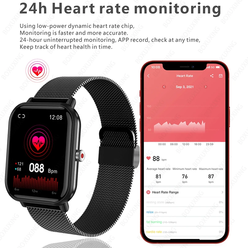 Smart Watch Men Blood Oxygen Monitoring Sports Fitness Watch Man Woman Body Temperature Monitor Smart For Xiaomi smart watch