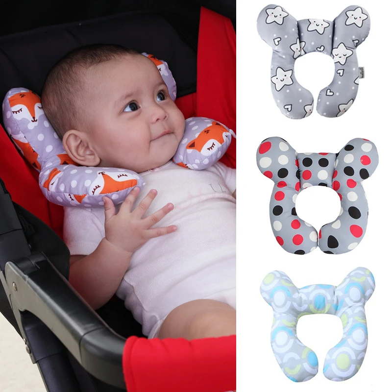 baby seat support rope Baby Pillow Protective Travel Car Seat Head Neck Support Pillows Newborn Children U Shape Headrest Toddler Cushion 0-3 Years baby seat support rope
