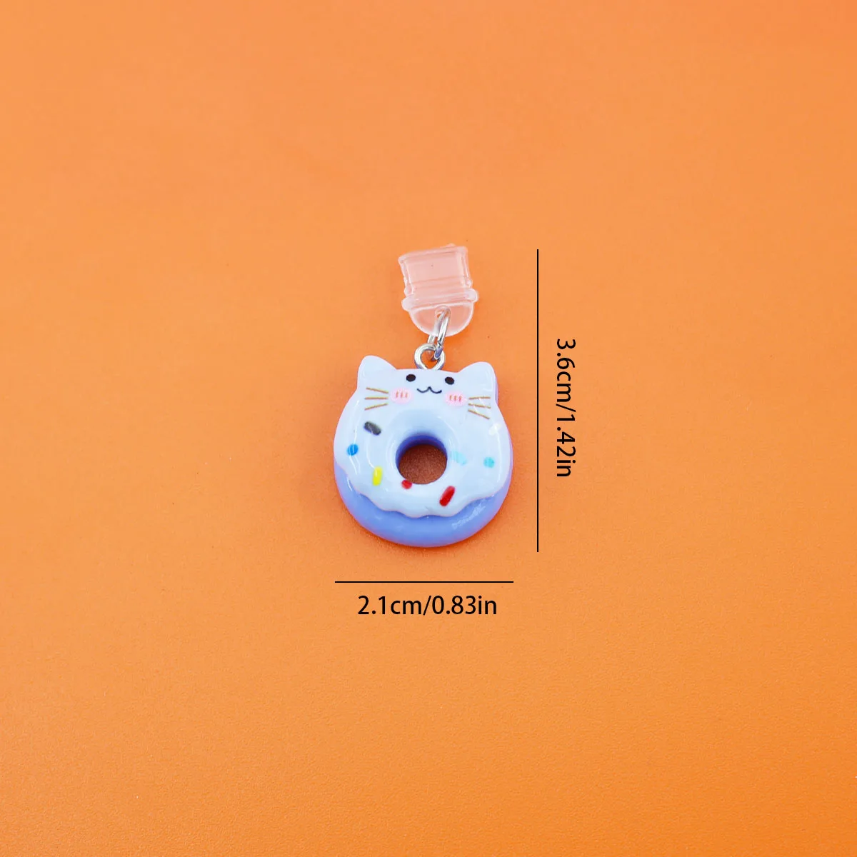 Handy-Staubschutz: Niedlicher Donut-Katzen-Panda-Anhänger – Handy-Zubehör-Dekoration für iPhone und USB-C-Anschlüsse, verhindert Verlust, mit Lanyard – Detail 10