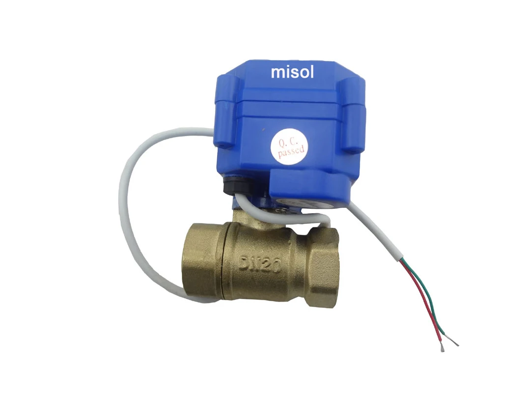 

Misol / 1pcs motorized ball valve G3/4" DN20 (reduce port) 2 way 12VDC CR04, electrical valve