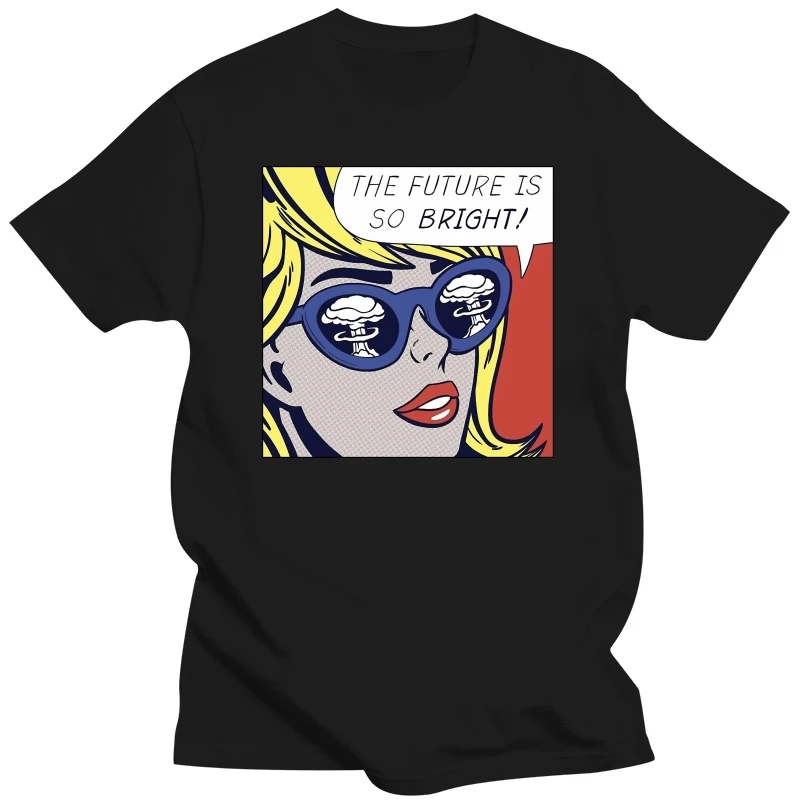 Maglietta Pop Ottimistica Ragazza Popart Pop Pop Art Mushroom Cloud Bomba Atomica Atomica Comic Lichanese 60S