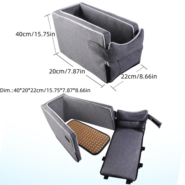 Car Center Console Pet Bed Mat   Fiber Pet Safety Seat  Essential for Cat & Do Travel  Small pet car carrierNon-slip pet car s 6