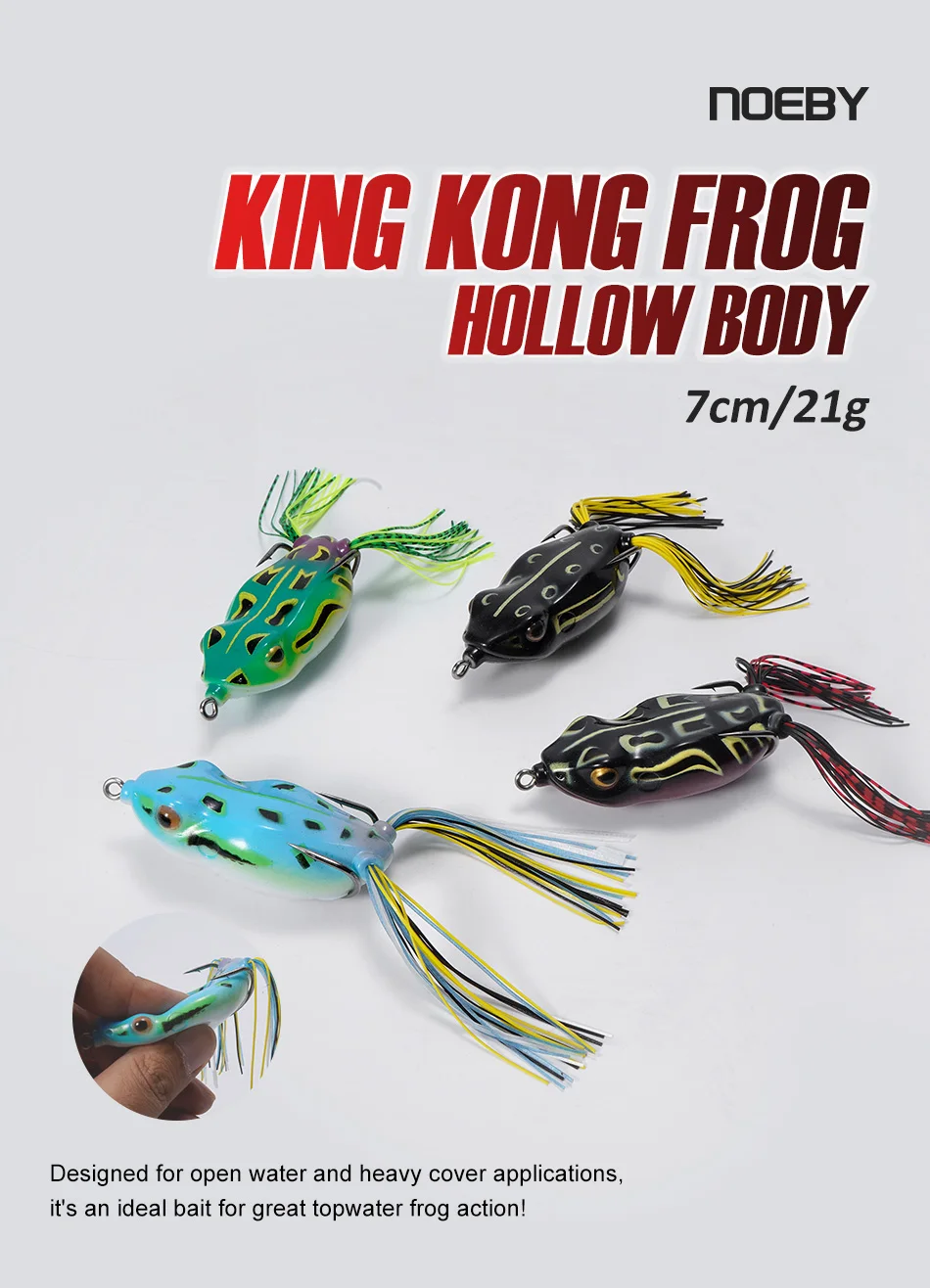 Noeby-Kingkong Frosch Silikon köder, Top water Angel köder, weiche Kröten frösche, Hohlkörper, künstliche Köder, 70mm, 21g – Detail 1
