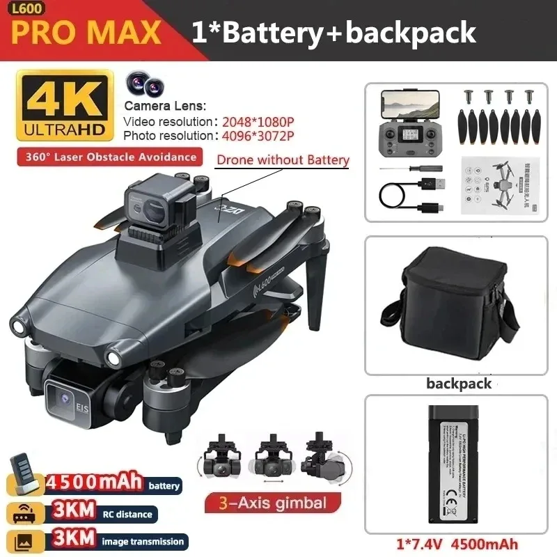 ตัวเลือกสินค้า โดรนถ่ายภาพ 4K ระบบ GPS พร้อมกันสั่น 3 แกน