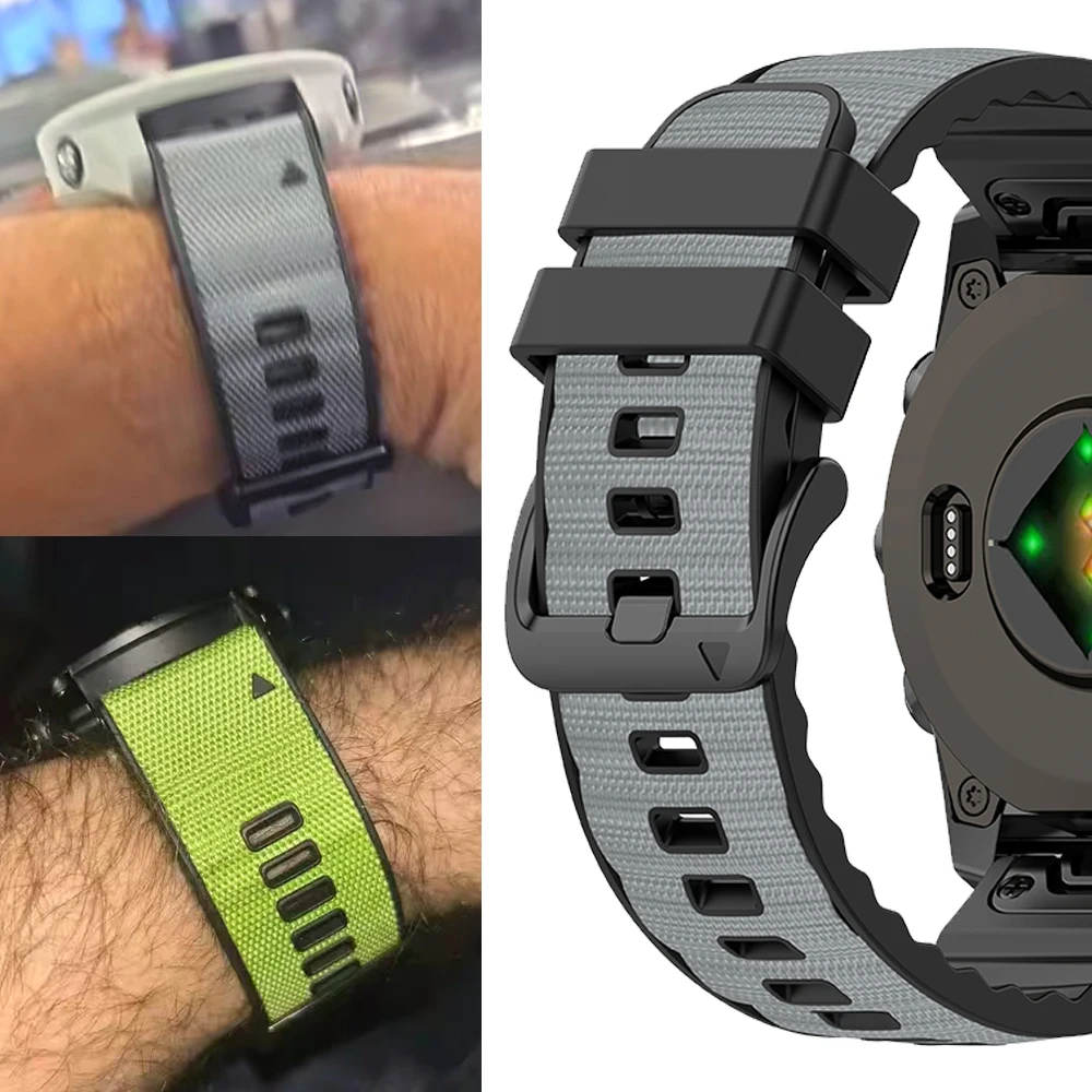 Durable Nylon Silicone Quick Fit Strap – 26 22mm Premium Band