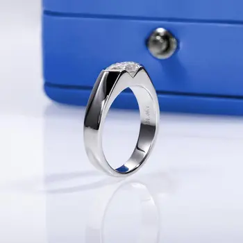 Olive Moissanite Wedding Ring Women GRA Certificate 1ct 5x8MM Laboratory Diamond Rings Jewelry 18K Gold Plated S925 Silver 3