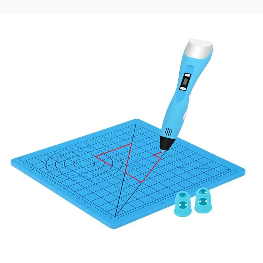 Impressão 3d Mat Durável Flexível Template Desenho Ferramentas Protetores de Dedo 3d Pen Mat Silicone Pad 3d Pen Stencils