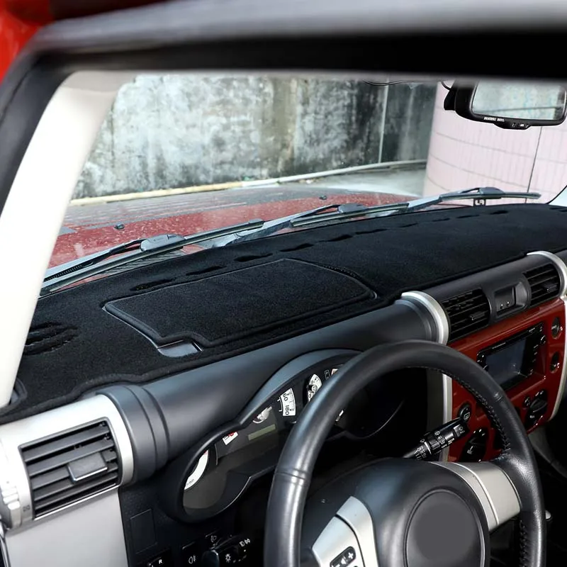

Car Decoration Dashboard Light-proof Pad Center Console Sun Pad Polyester Black for Toyota FJ Cruiser 2007-2021 Car Accessories