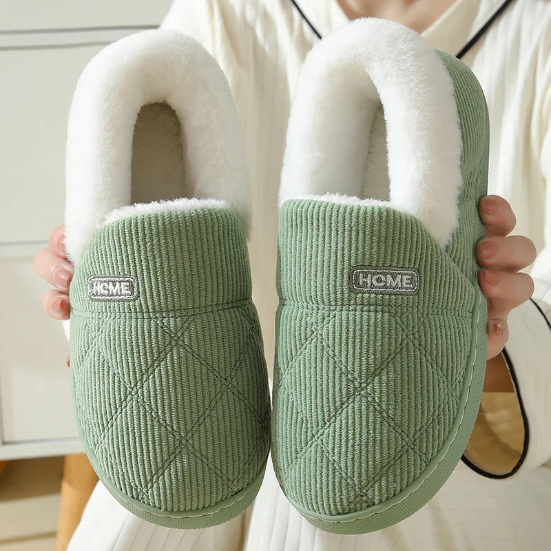 Shevalues Women Plush Slippers Winter Warm Fur Antiskid Cloud Slippers Outdoor Breathable Thick Flat Sole Slipper Home Slippers 5