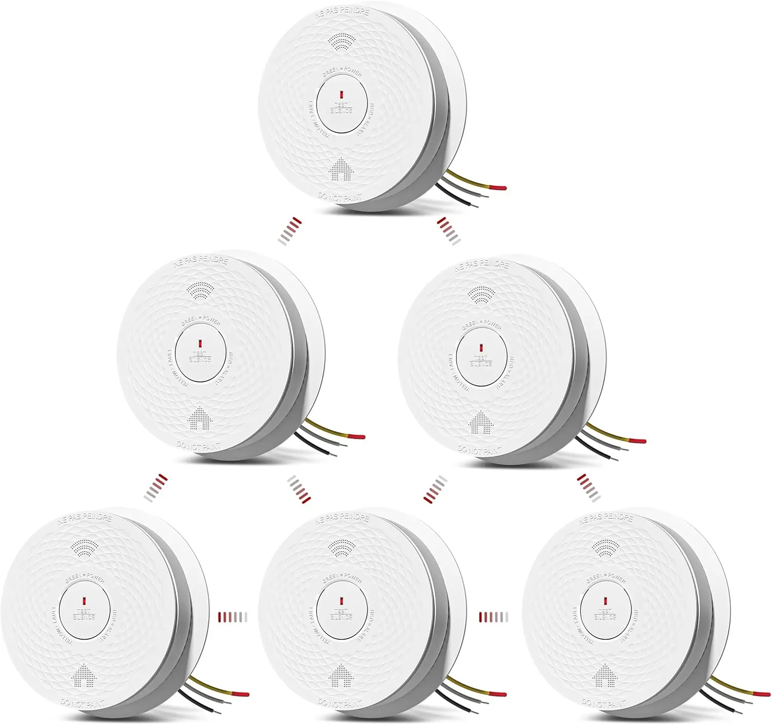 Detector Combo, 2 in 1 Smoke and CO Detector with 2 AA Batteries Back Up