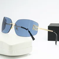 Curved One-Piece Sunglasses, Frameless Square Cut-Edge Design, UV400 Protection, Women's High-End Street Style 4