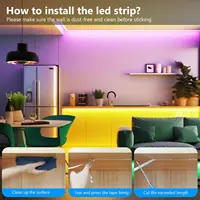 Bande lumineuse LED RGB 40M/30M avec télécommande et application Bluetooth, lampes féeriques LED à changement de couleur, synchronisation musicale pour la chambre 5
