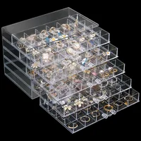 Earring Storage Box Organizer Acrylic Jewelry Storage Box Holder With 5 Drawers Transparent Jewelry Display Stand Earring Box 1
