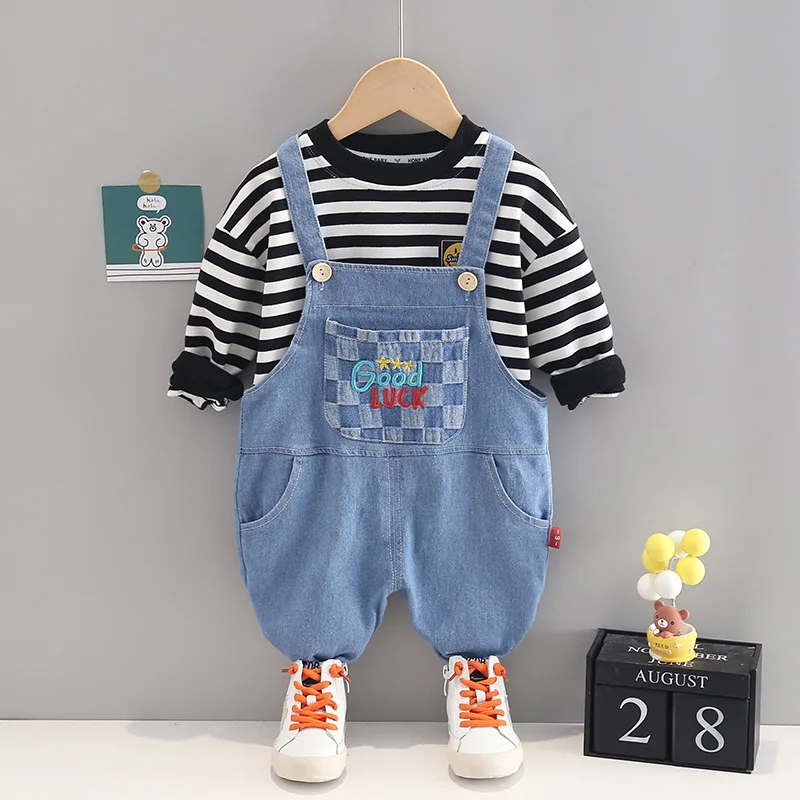 Spring Autumn Baby Boy Clothes 18 Months Striped Long Sleeved T shirts