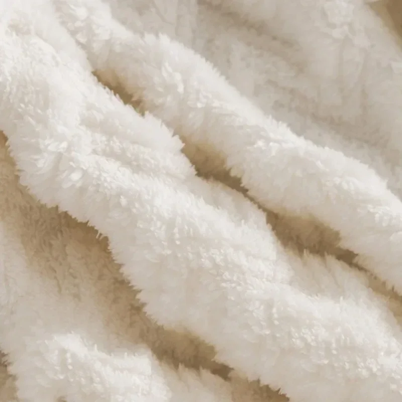Solid Color Sofa Towel Winter Thick Plush Fully Covered Settee Cushion Home Living Room Decoration Soft Comfortable Lazy Blanket 6
