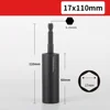 1Pc 110mm Deepen Socket Wrenches Hexagon Nut Set Socket Adapter Driver Drill Bit H8-H17 For Home DIY Carpentry Auto Parts Tools 5