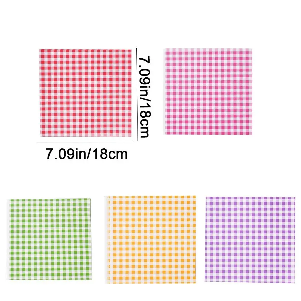 Greaseproof Paper Liners Sandwich Wrapping Paper 4 Colors Wax Sheets for BBQ Picnic Festival Party Fast Food