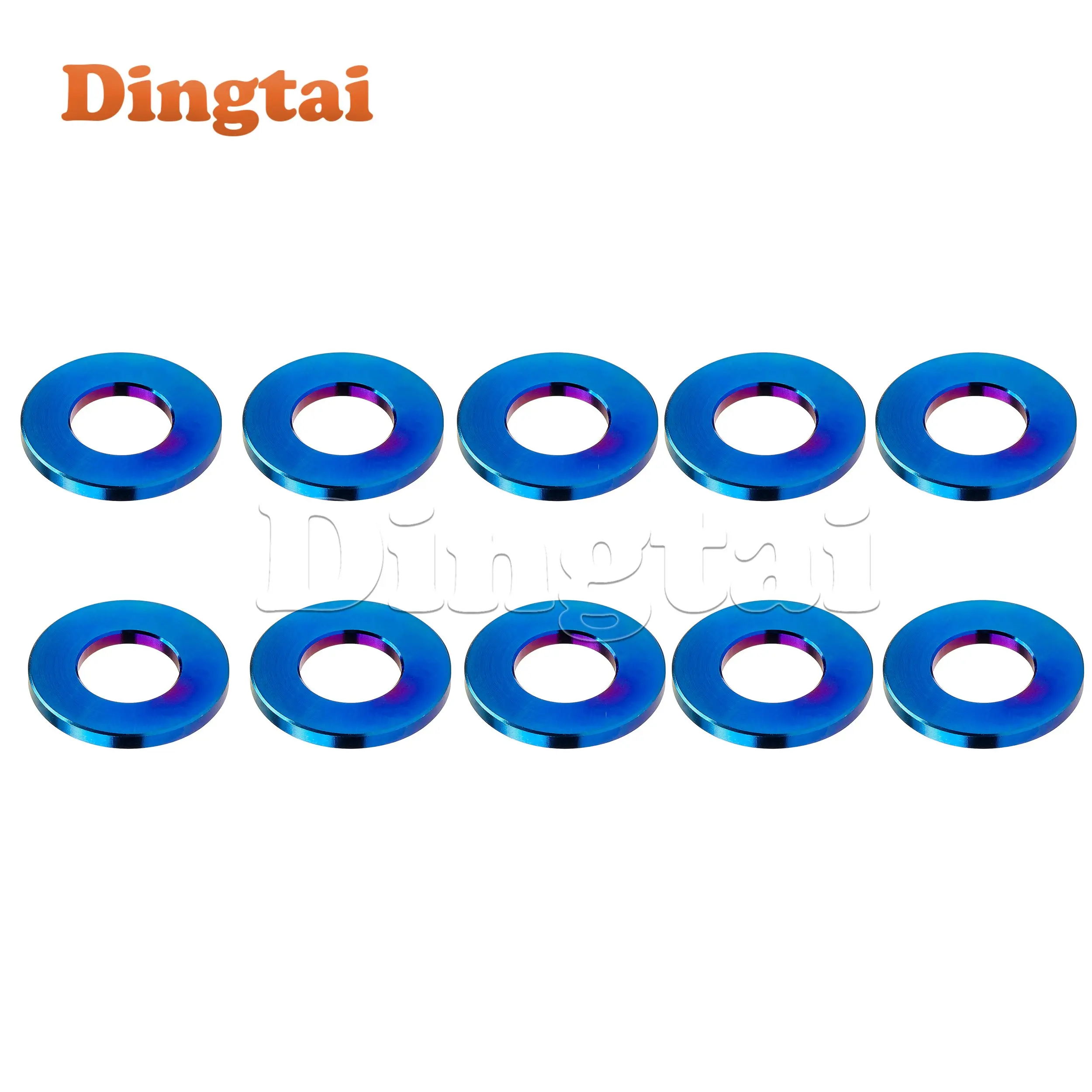 Dingtai Titanium Flat Spacer Washers for Bicycles and Motorcycles - Set of 5/10 PCS