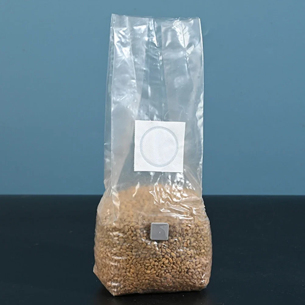 10pcs High-Yield Mushroom Cultivation Bags PP Sterilized Hydrated Grain Bag Filter Patch Substrate Mushroom Spawns Bag 5
