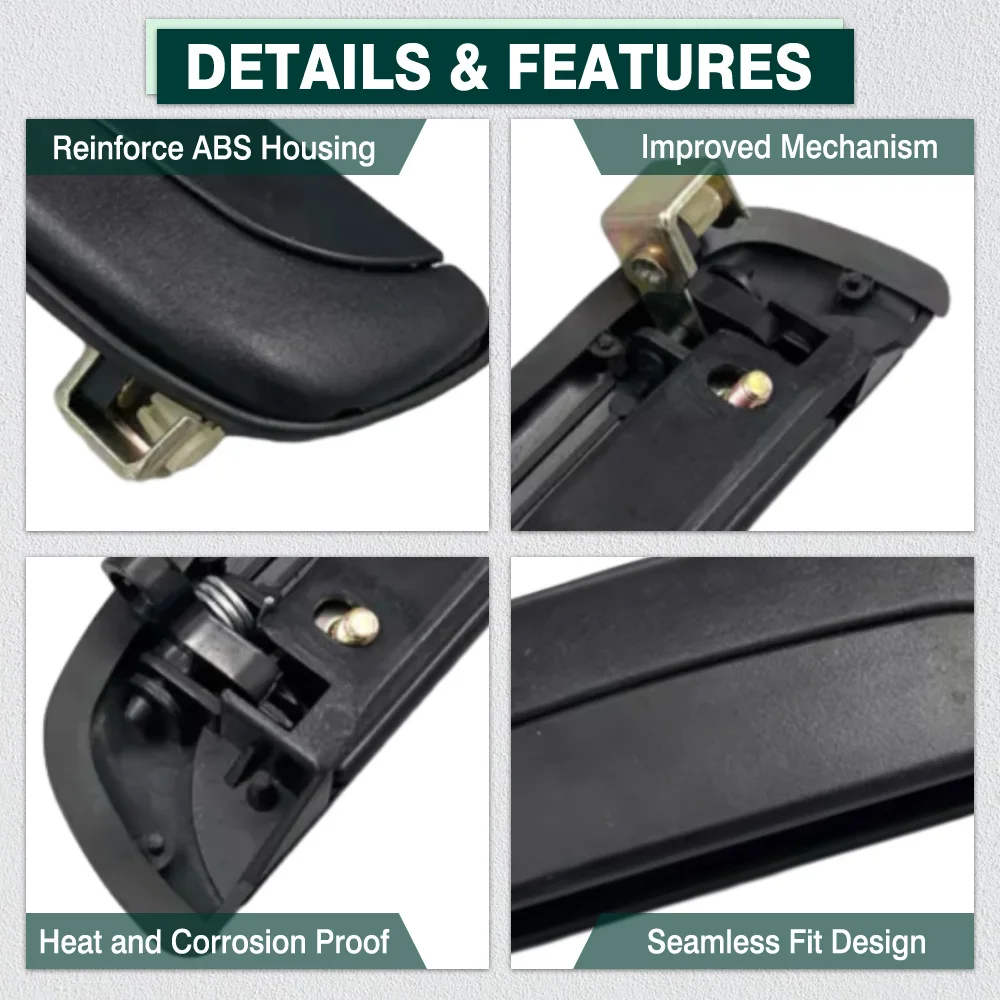 Auto-Türgriff vorne hinten links rechts außen schwarz für Hyundai H100 1992 1993 1994 1995 1996 1997 82650-4B000 82660-4B000 – Detail 24