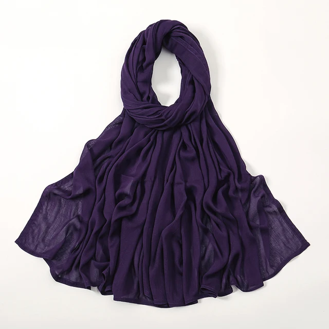 Nouveau grande taille solide rayonne Modal Hijab écharpe femmes musulman foulard enveloppes châle Femme Musulman bandeau islamique Turban 190*85 cm