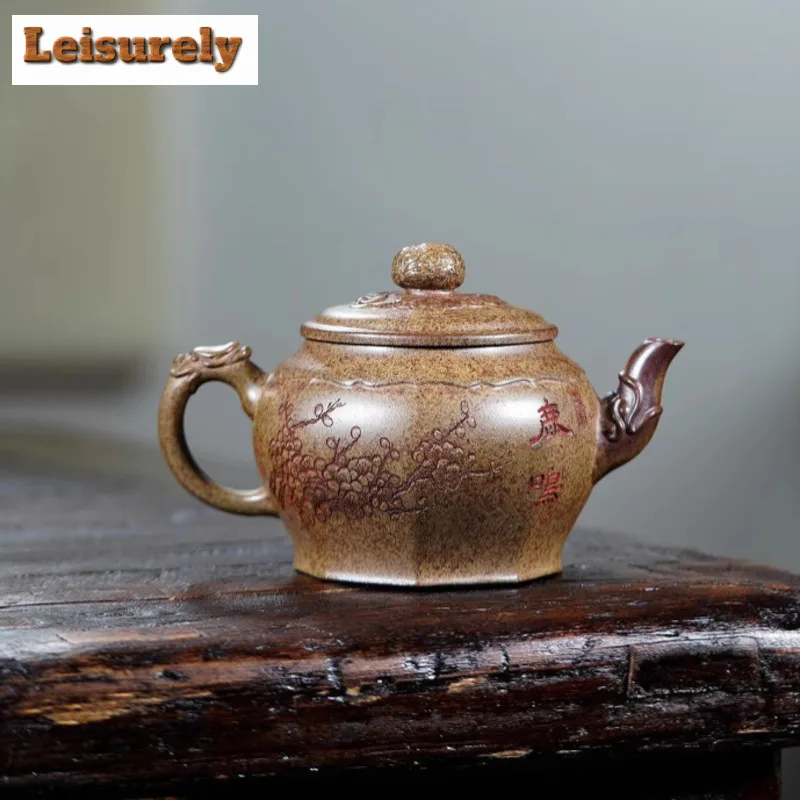 350ml Authentic Yixing Purple Clay Teapots Handmade pagoda Pot Raw Ore wood-fired porcelain Mud Kettle with Filter Zisha Tea Set