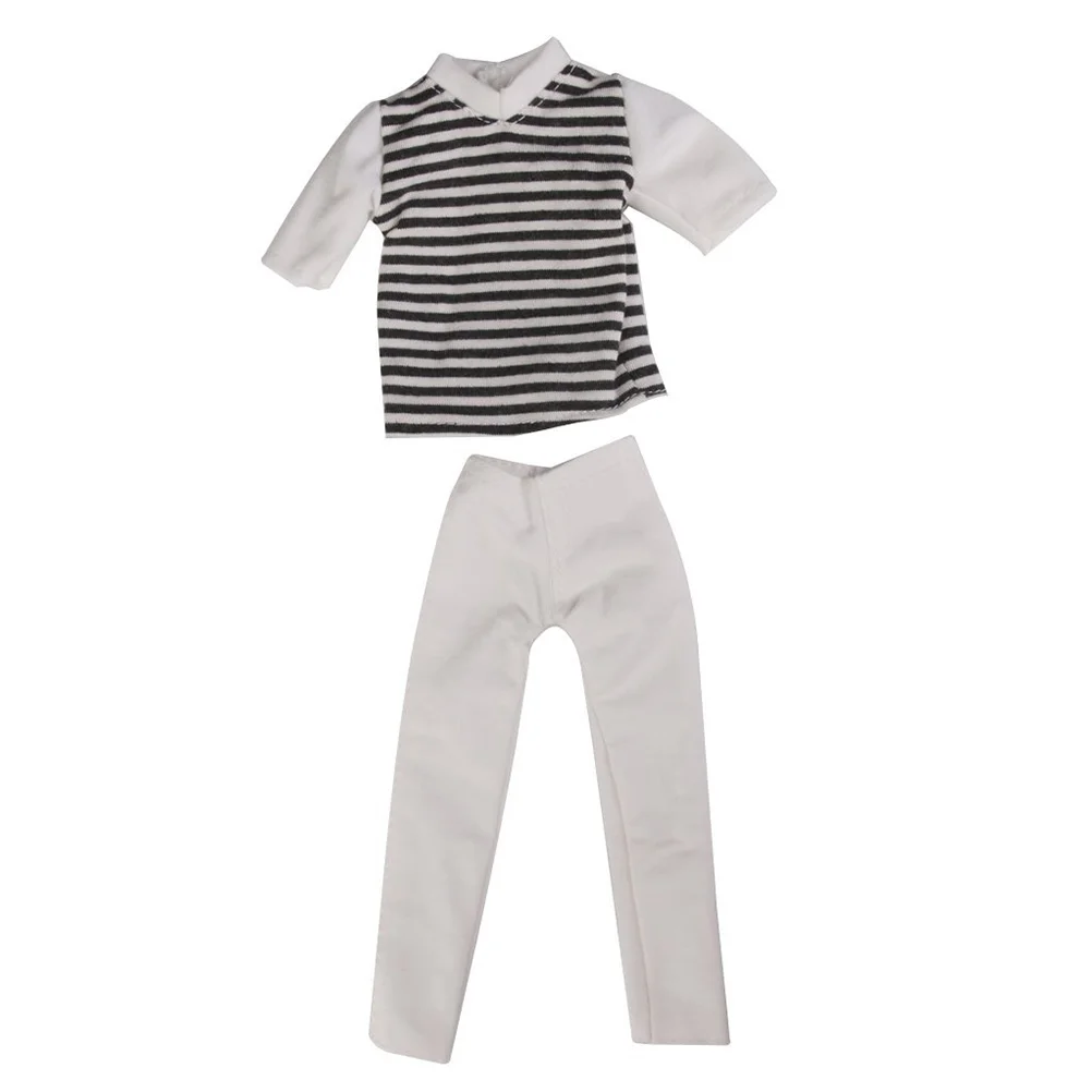 

Toy Cross Stripe Clothes A Suit of Short Sleeve T-shirt & Pants Prince Causal