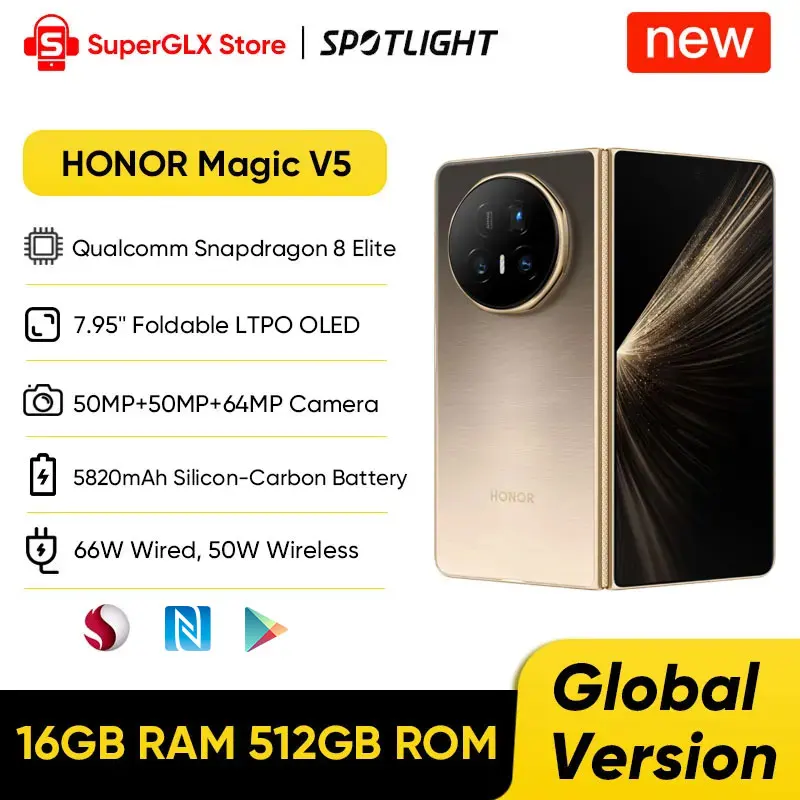HONOR Magic V5 Global Version 5G Foldable Smartphone
