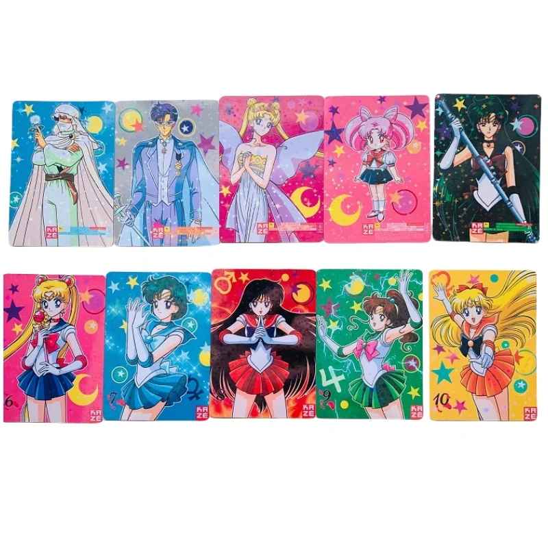 

10 шт./набор Сейлор Мун Tsukino Usagi мультфильм устойчивый к царапинам флеш-карта игры персонажи Классическая коллекция