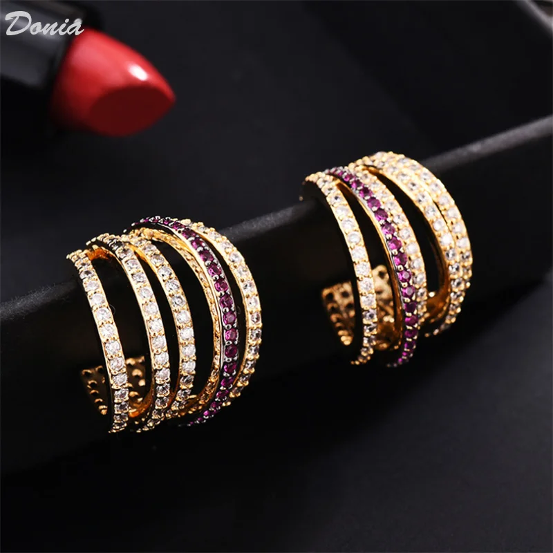 

Серьги женские из циркония AAA с микроинкрустацией
