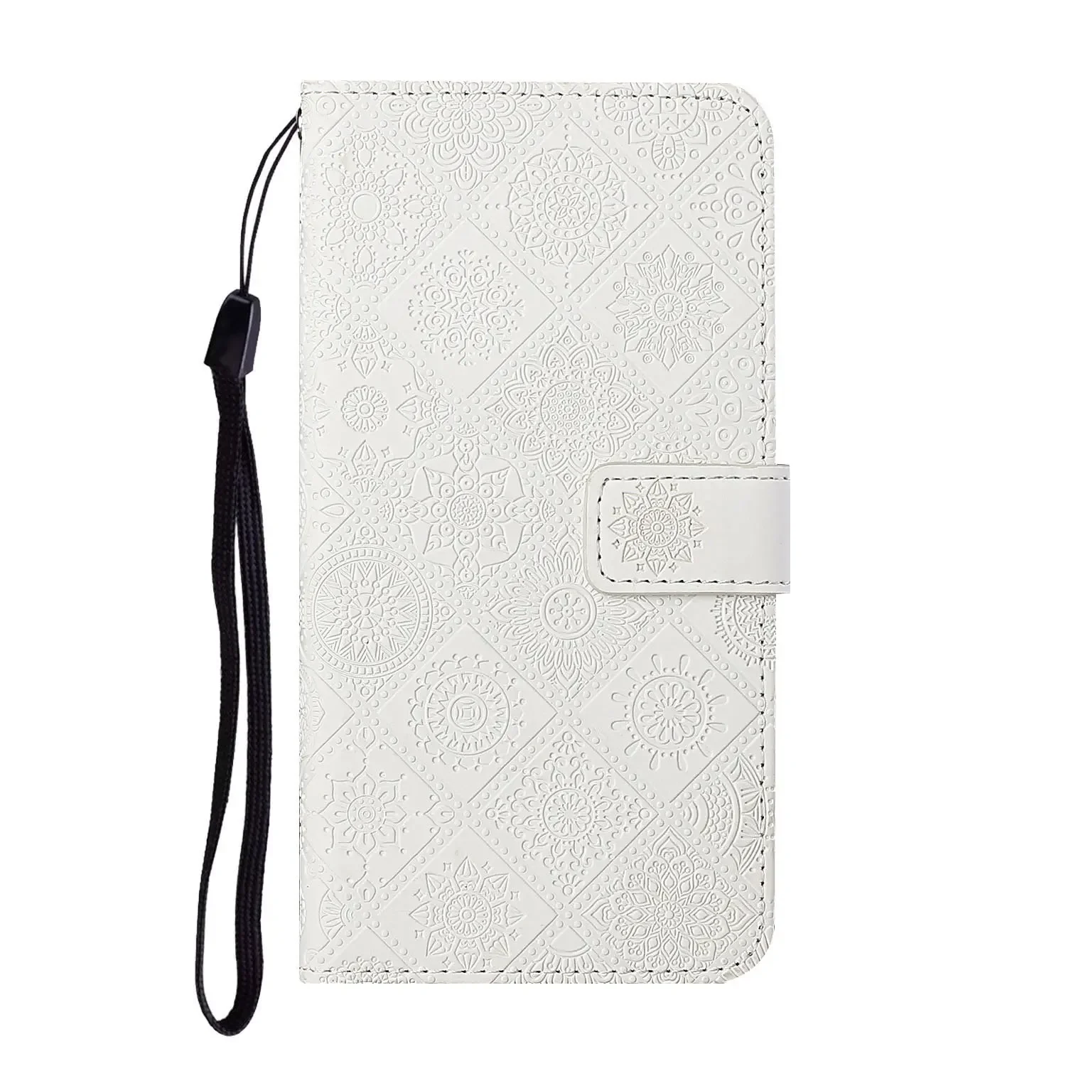 Ethnic Style Leather Flip Stand Wallet Case Cover