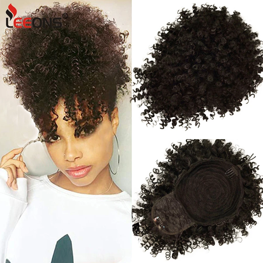 Queue De Cheval Haute Bouclée Leeons – Frange Synthétique Bouclée Avec Cordon De Serrage, Postiche Afro  Queue De Cheval, Cheveux Crépus Bouclés, 11 Couleurs, Extension Capillaire  Avec Clip Sur Le Devant - Fausse Frange À Clip Synthétique - AliExpress