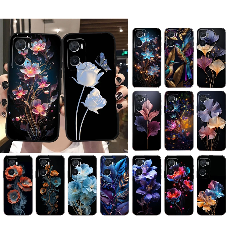 

Flower Leaf Bird Phone Case For OPPO A16 A17 A32 A52 A53S A54 A55 A57 A58 A74 A8 A91 A96 REALME 8 C20 C21