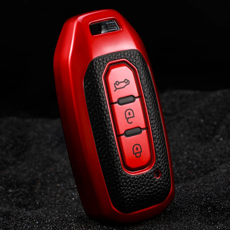 TPU Leather Car Smart Remote Key Cover Case For Ford Territory EV Bag Shell Holder Protector Key Chain Auto Accessories 3