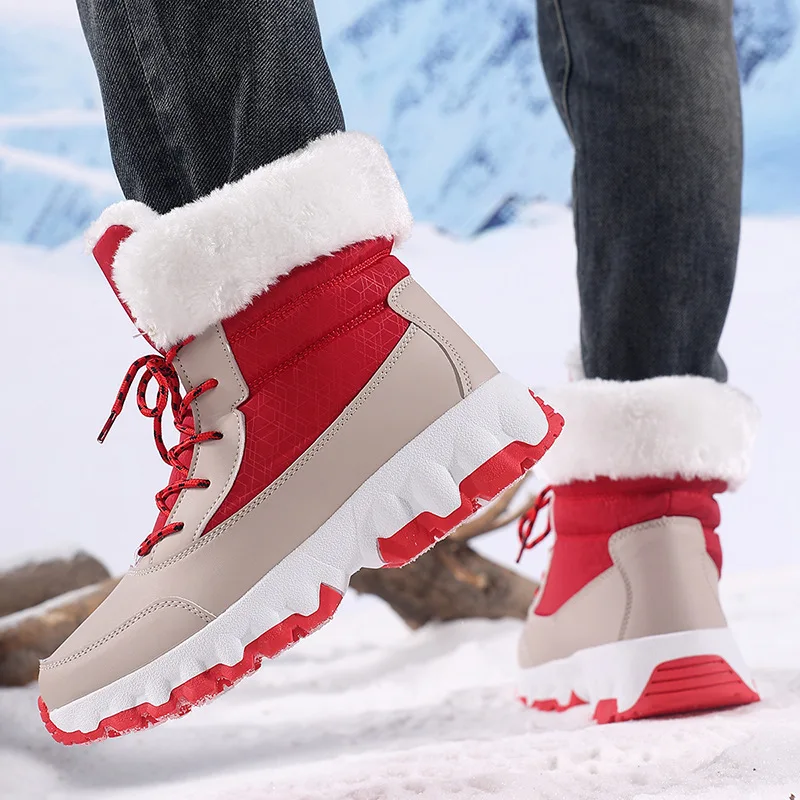 Boots Woman 2025 Trend Snow Plush Ladies Shoes Platform Woman Shoes Lightweight Ankle Boots Solid Botas Mujer Boots For Women